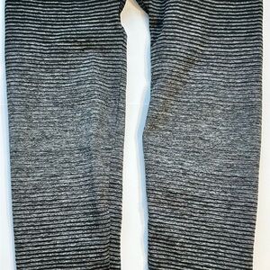 Black and White Striped One Size Fits All Leggings